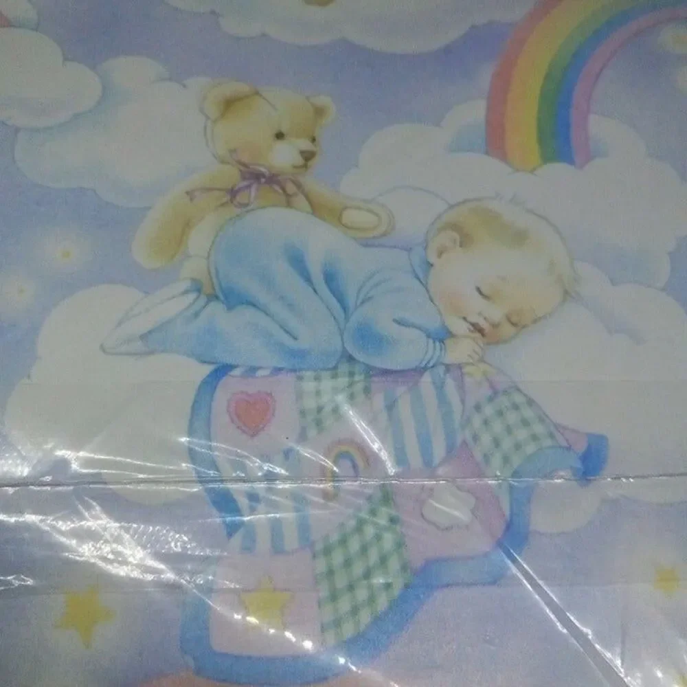 Vintage American Greetings Baby Boy/Teddy Bear Gift Wrap Sheet-1323F-Shower-NEW